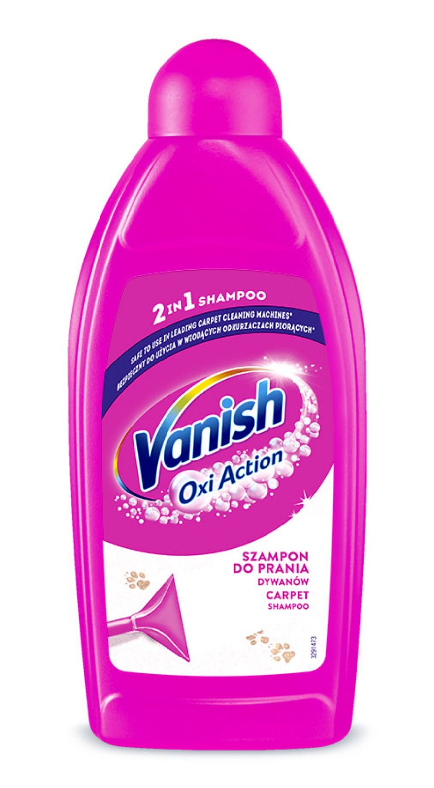 Vanish 2 в 1 Oxi Action шампунь для миючих пилососів та ручного чищення 500 мл